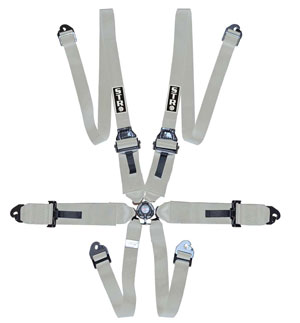 6-Point FHR Harness, 3&quot; to 2&quot; Straps (2027) - Silver