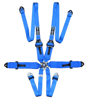 6-Point FHR Race Harness, 3&quot; to 2&quot; Straps (2030) - Blue