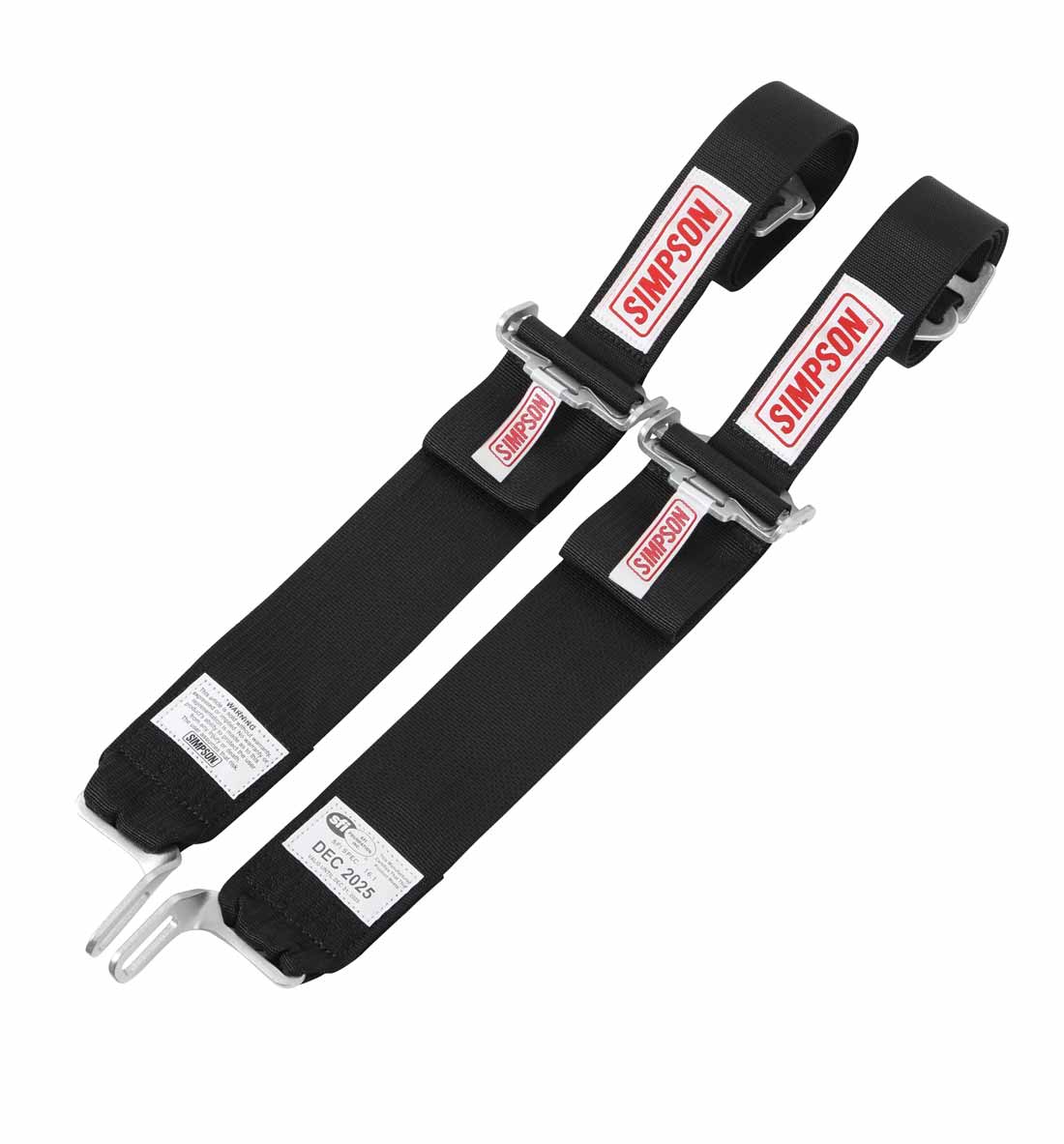 Simpson Racing 6-Point 3" to 2" Nascar Latch Belt - Black