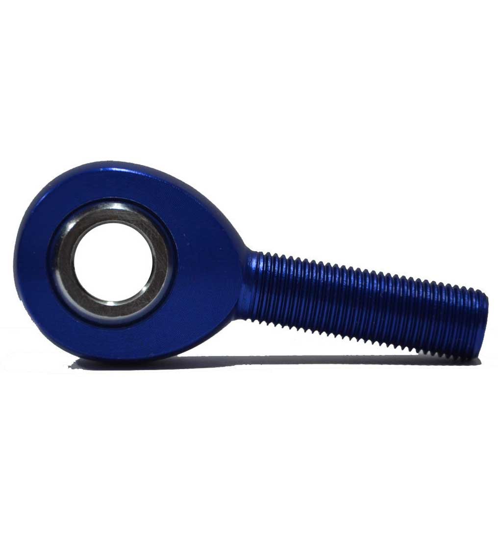 1/2" x 1/2" Left Hand Male Lightweight Aluminium Rod End Blue