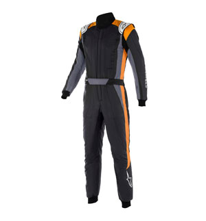 Alpinestars GP Pro Comp V2 Race Suit - Black Asphalt/Orange Fluo
