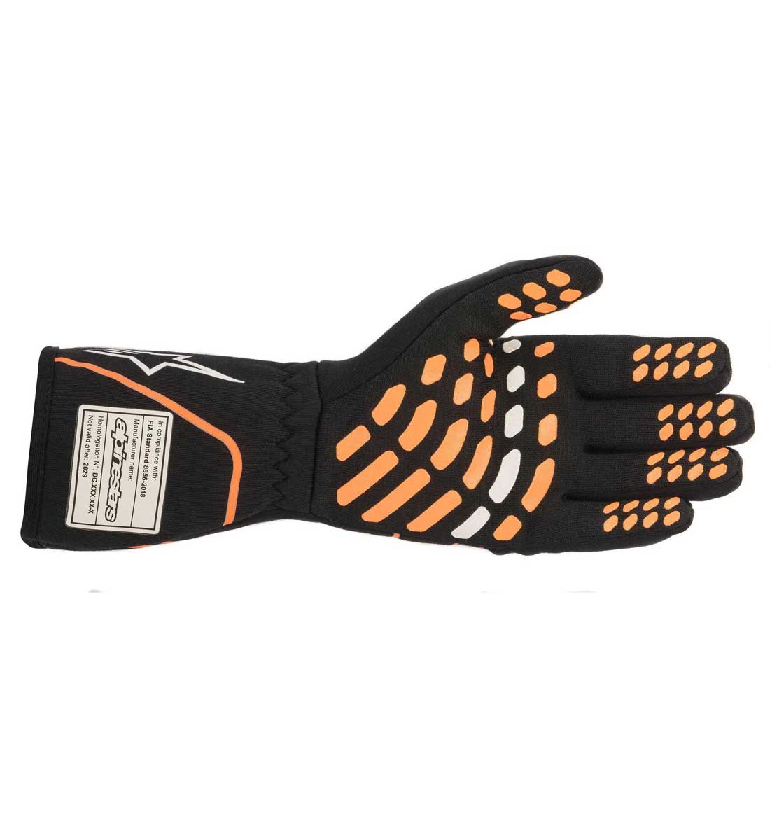 Alpinestars Tech-1 Race  v2 Gloves - Black/Orange Fluo
