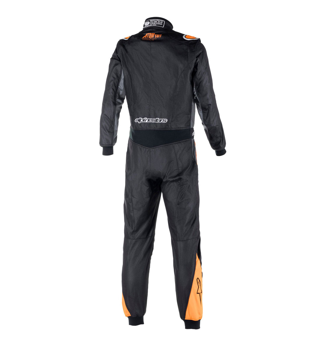 Alpinestars Youth Atom Race Suit - Black/Anthracite/Orange Fluo