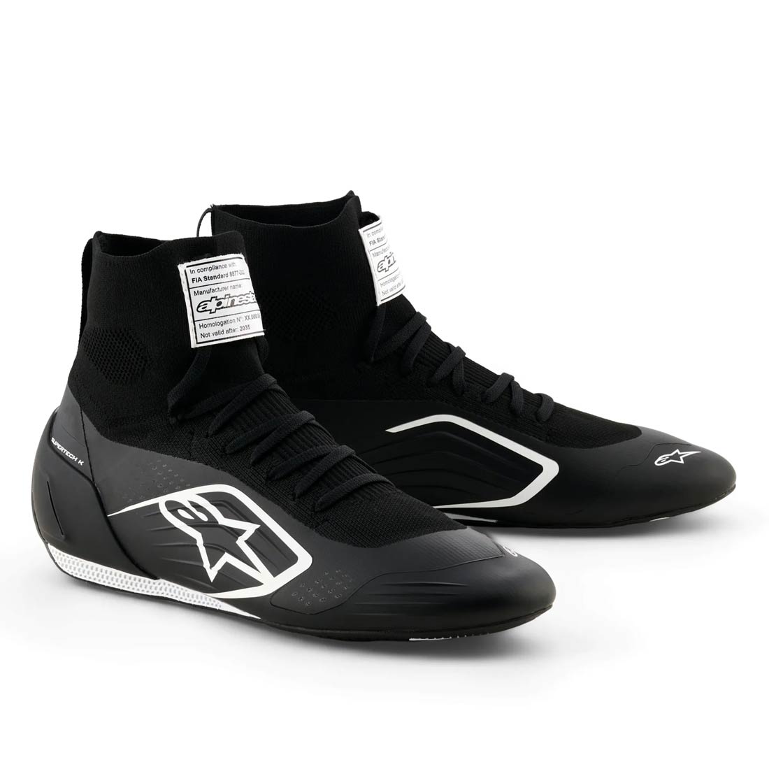 Alpinestars Supertech K Boots - Black/White
