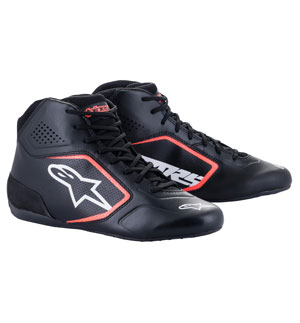 Alpinestars Tech-1 K Start V2 Boot - Black/White/Red Fluo