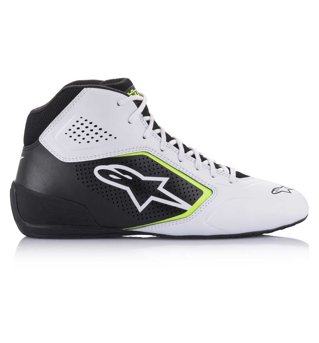 Alpinestars Tech-1 K Start V2 Boot - White/Black/Yellow Fluo