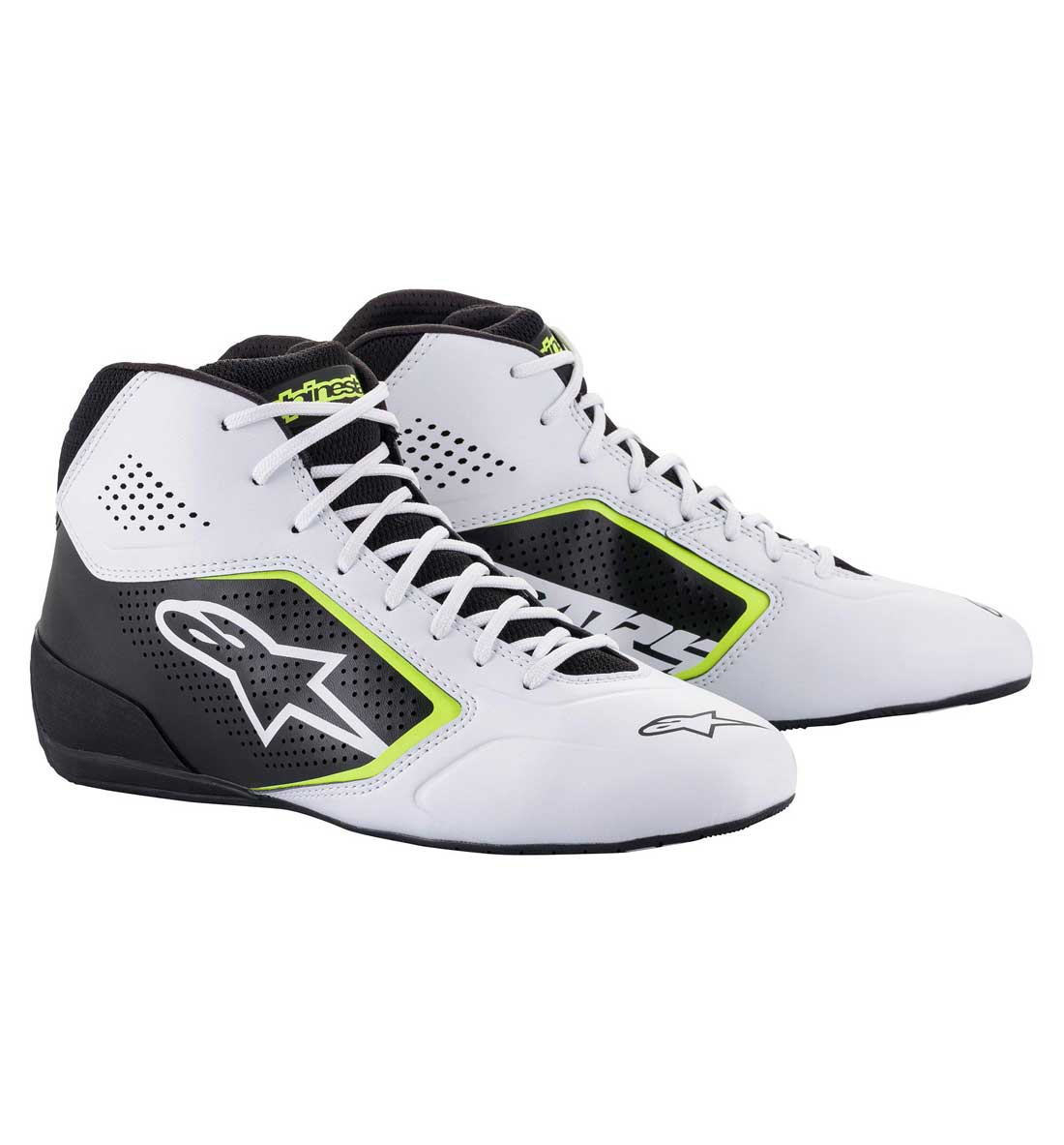 Alpinestars Tech-1 K Start V2 Boot - White/Black/Yellow Fluo