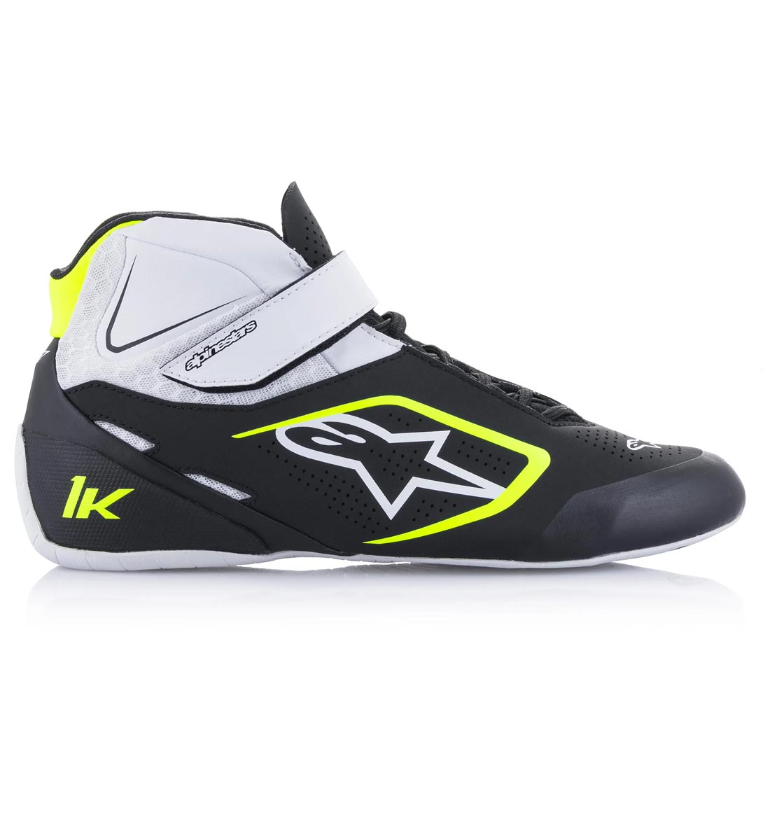 Alpinestars 2022 Tech-1 K Boot - Black/White/Yellow Fluo