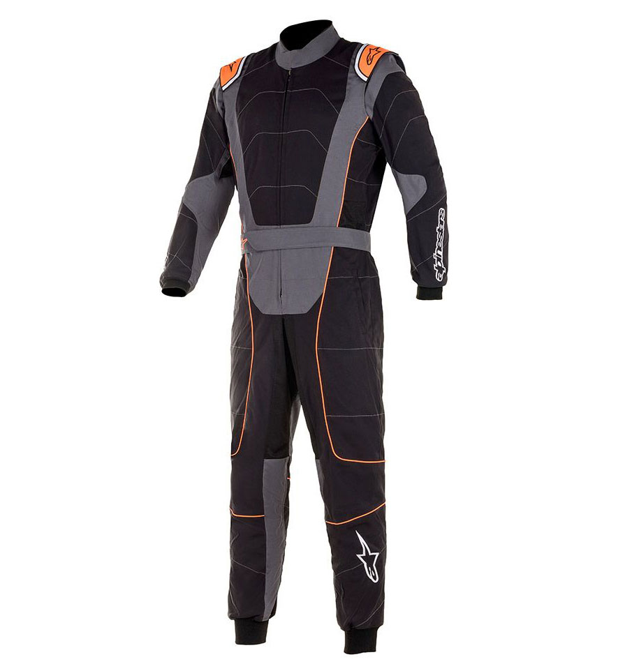 Alpinestars KMX-3 V2 Suit - Black/Anthracite/Orange Fluo