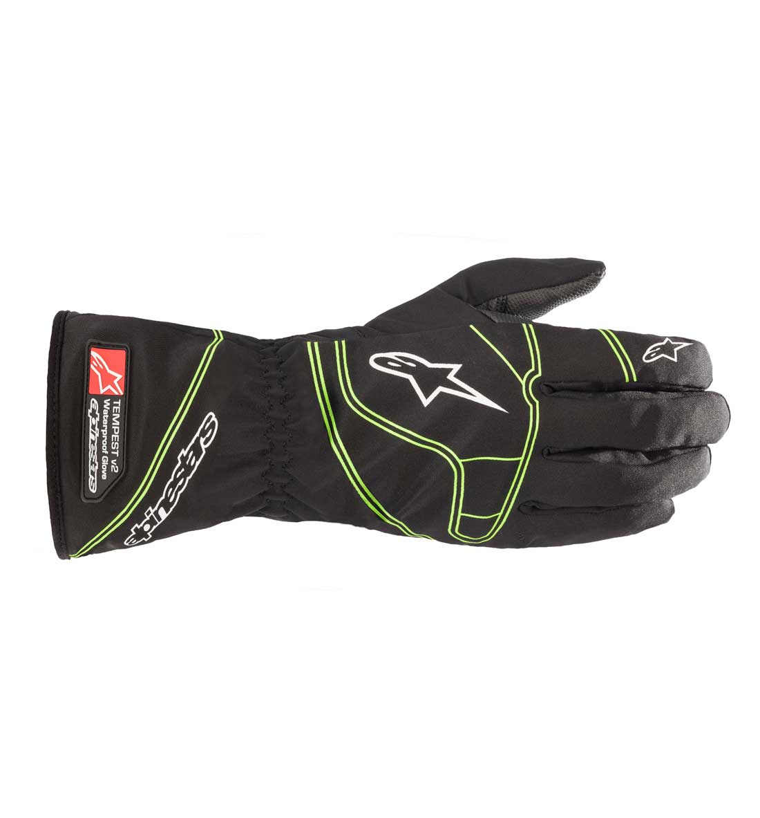 Alpinestars Tempest V2 Youth Waterproof - Black/Fluo Green