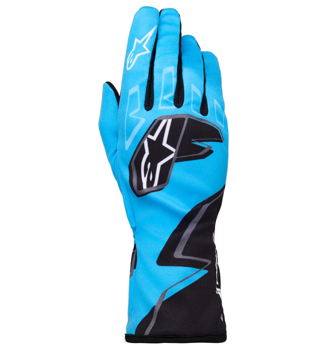Alpinestars Tech-1 K Race V2 Graphic 1 - Cyan/Black/White