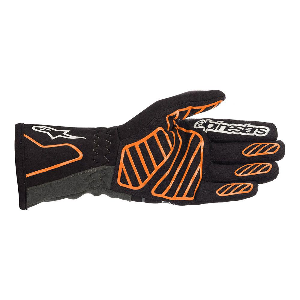 Alpinestars Tech-1 K V2 Gloves - Black/Orange Fluo