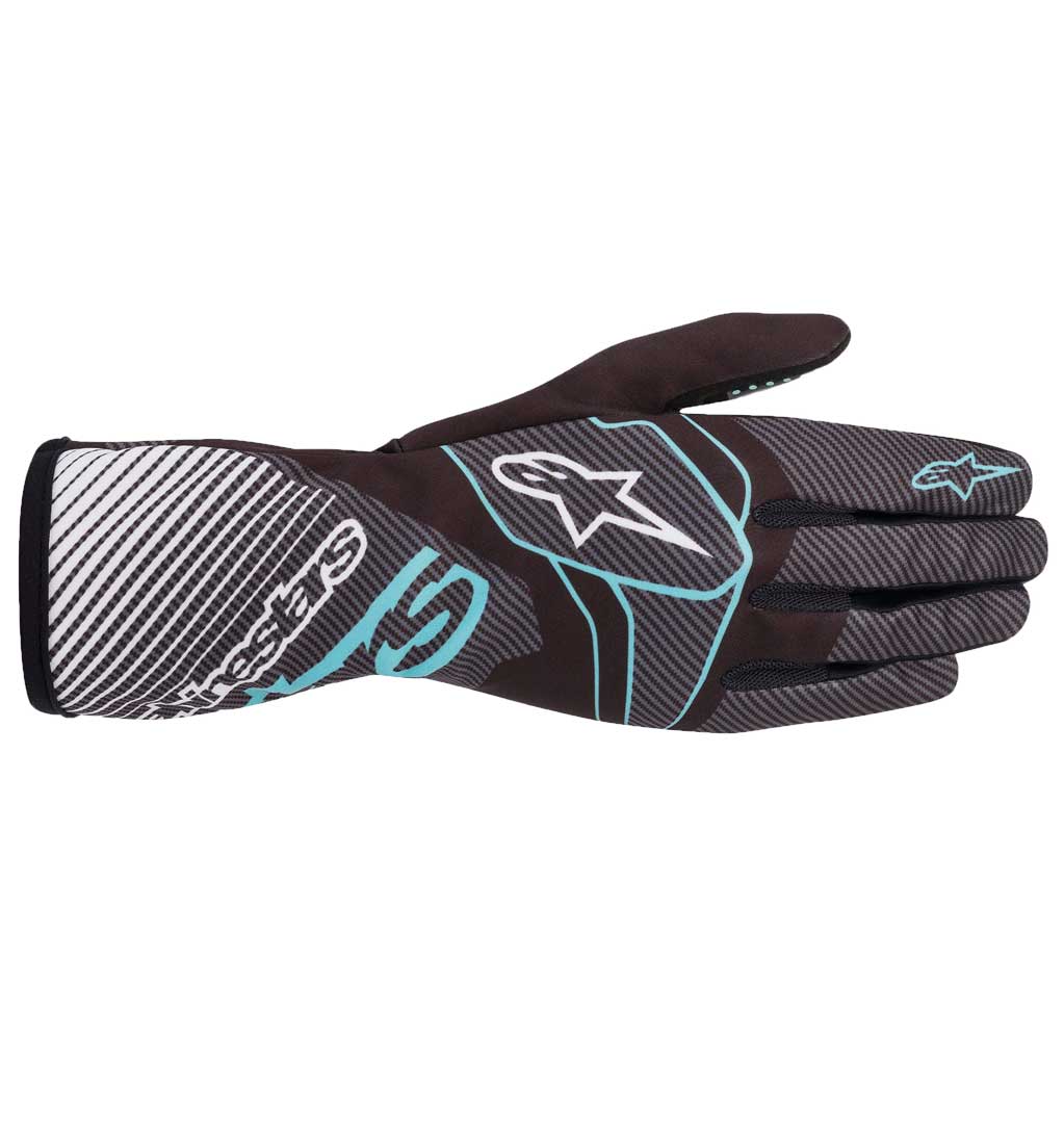 Alpinestars Tech-1 K Race V2 Carbon - Black/Turquoise