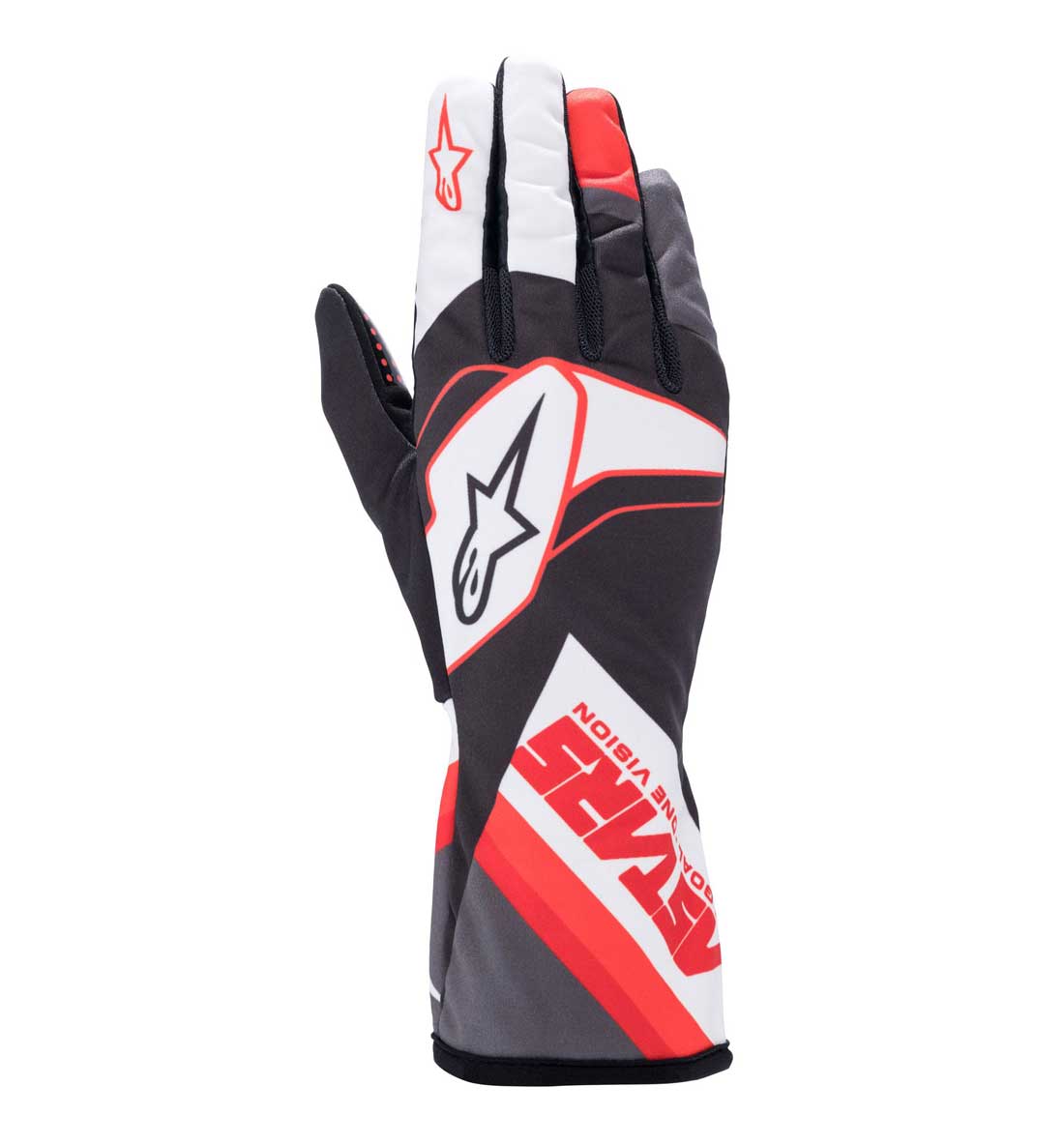 Alpinestars Tech-1 K Race S V2 Gloves - Black/White/Anthracite/Red