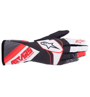 Alpinestars Tech-1 K Race S V2 Gloves - Black/White/Anthracite/Red