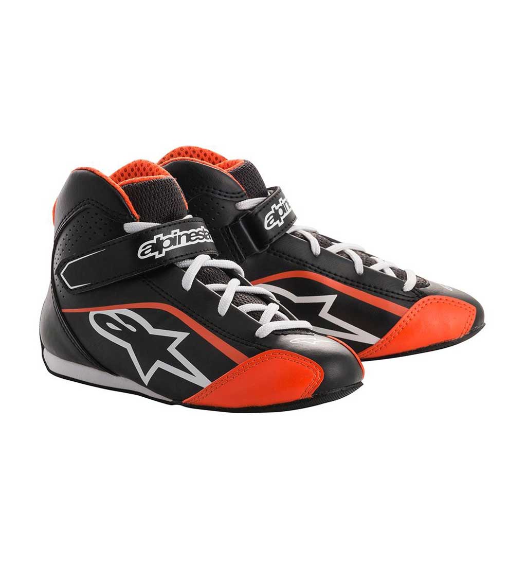 Alpinestars Tech-1 K S | Black/White/Orange | Size UK 11.5 EU30