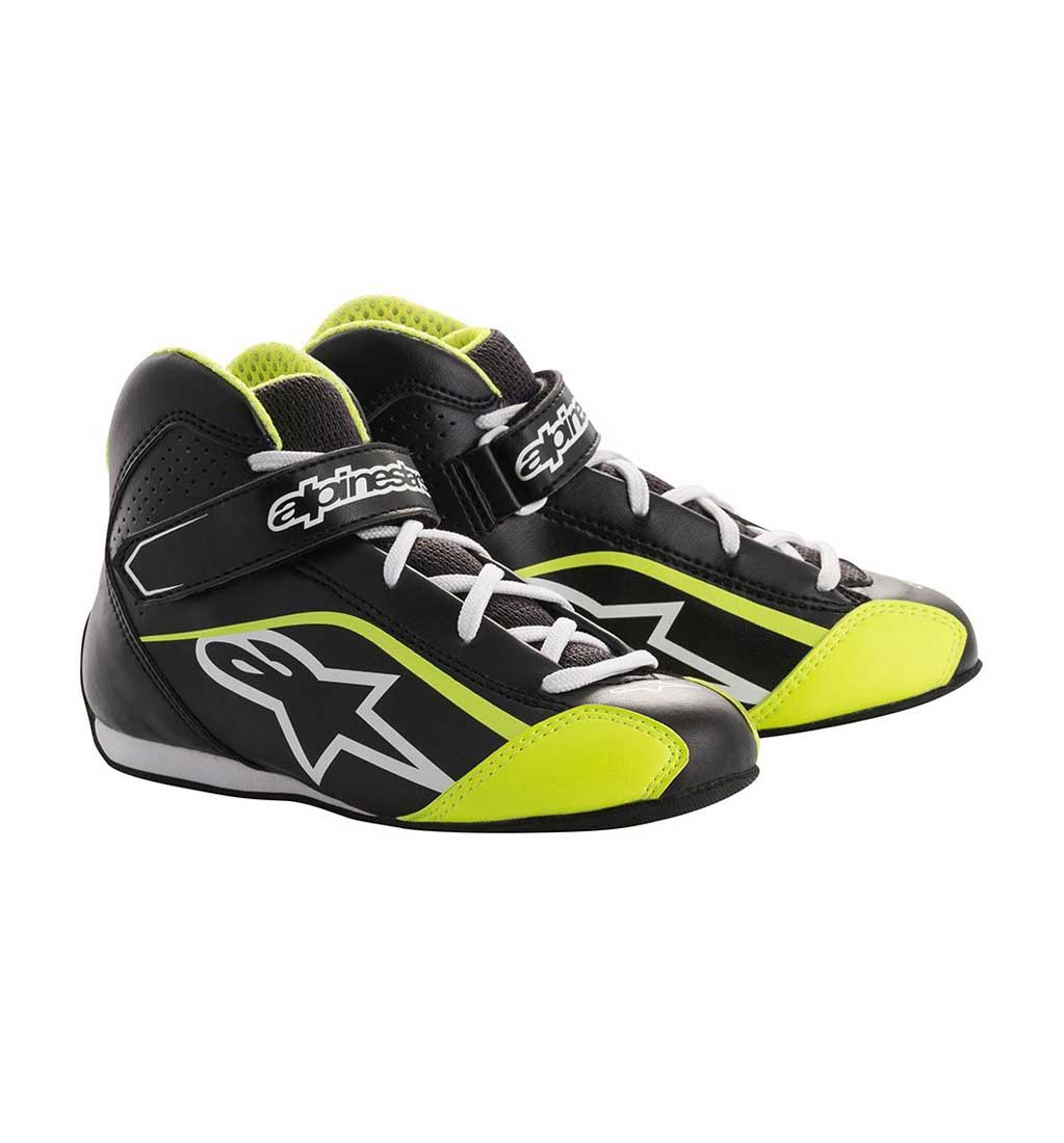 Alpinestars Tech-1 K S | Black/White/Yellow | Size UK 13 EU32