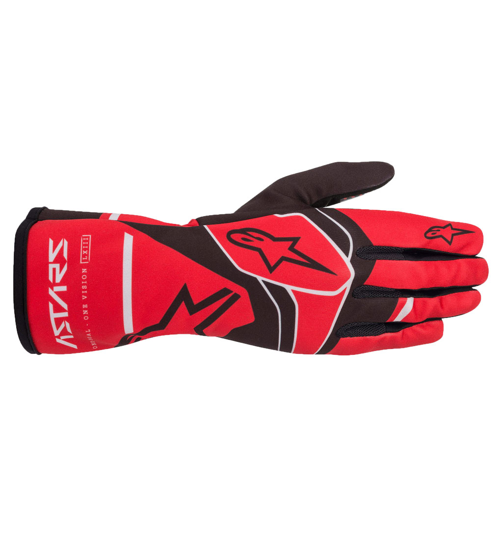 Alpinestars Tech-1 K Race V2 Solid Gloves - Red/Black/Grey