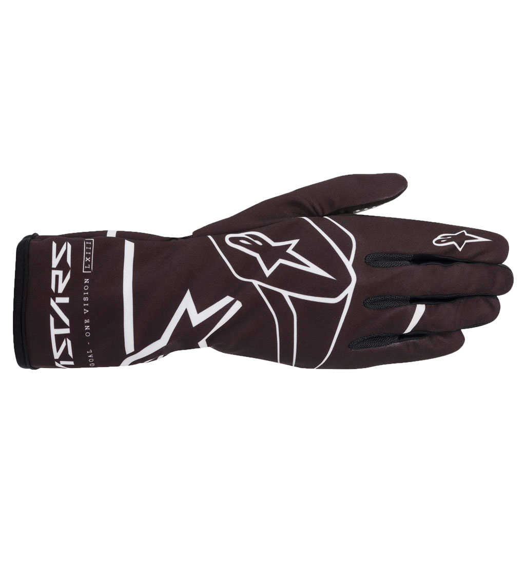 Alpinestars Youth Tech-1 K Race S V2 Solid Gloves - Black/White