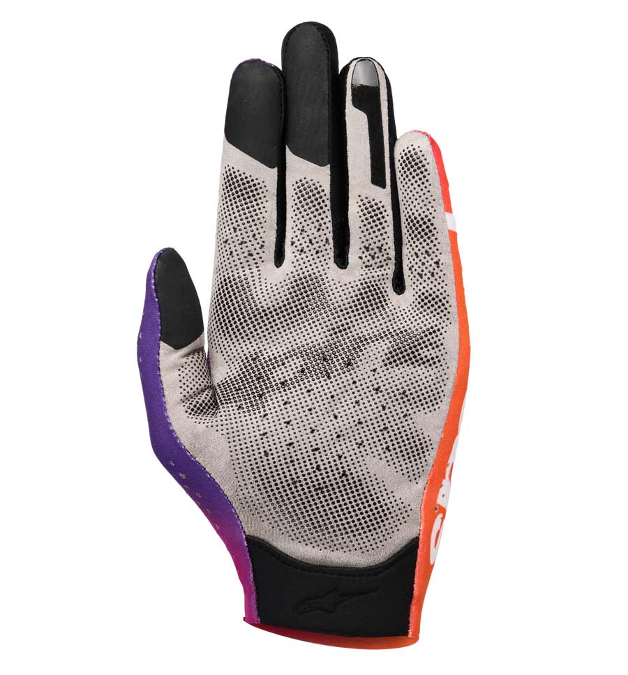 Alpinestars Sim Gloves Graphic 2 - Orange Neon/Purple/White