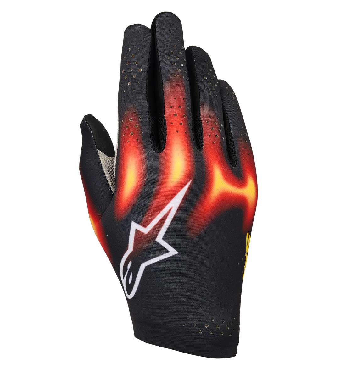 Alpinestars Sim Gloves Graphic 3 - Black/Bright Red/Warm Yellow