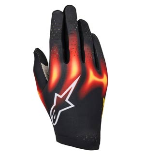 Alpinestars Sim Gloves Graphic 3 - Black/Bright Red/Warm Yellow