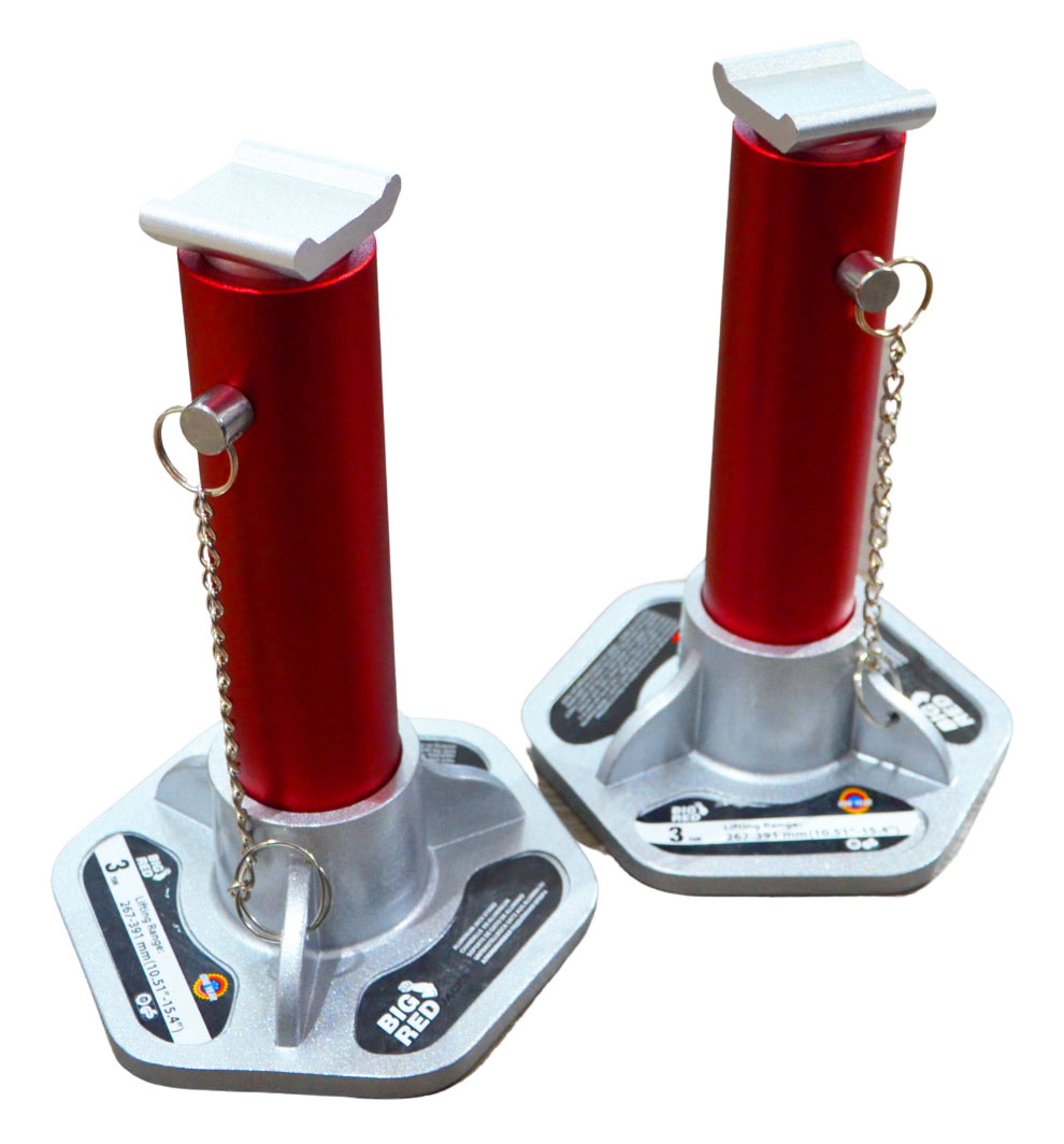 Big Red 3 Tonne Aluminium Steel Stable Floor Jack Stands