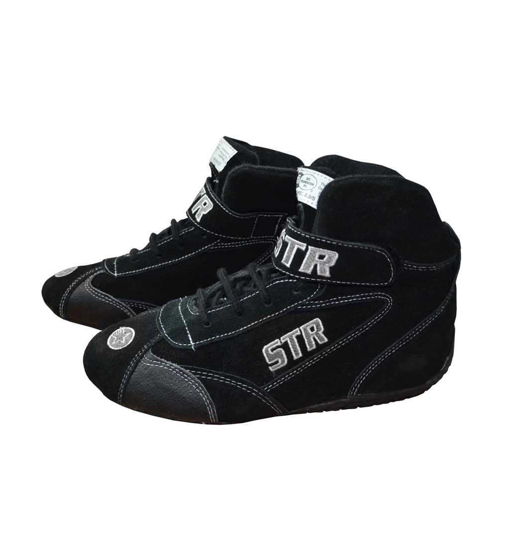 STR Youth 'Comfort' Race Boots - Black/Silver
