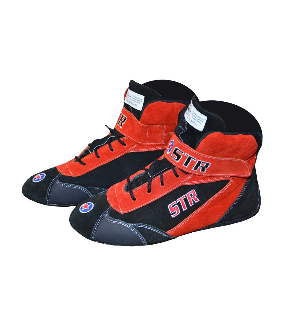STR Youth 'Comfort' Race Boots - Black/Red