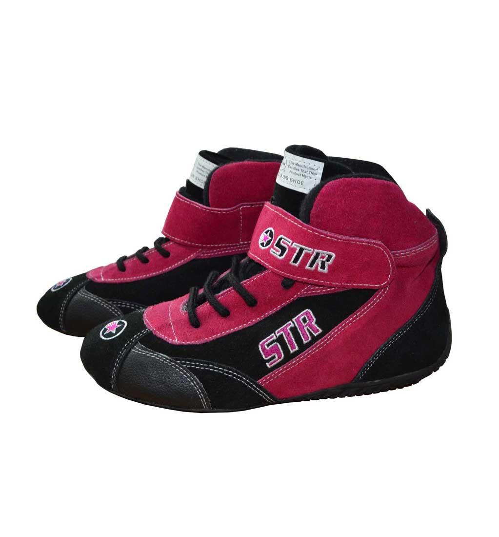 STR Youth 'Comfort' Race Boots - Pink/Black