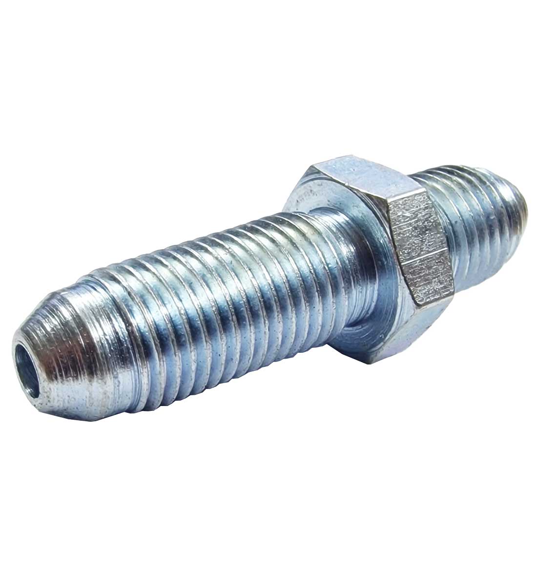 3/8" UNF Bulkhead Convex Fitting Male-Male - Zinc Plated