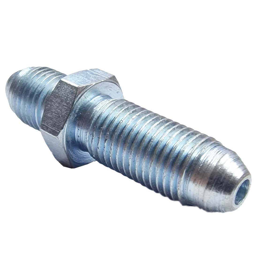 3/8" UNF Bulkhead Convex Fitting Male-Male - Zinc Plated