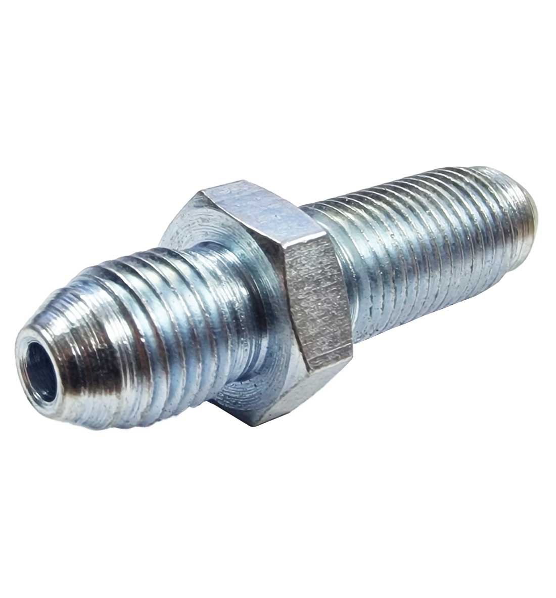 3/8" UNF Bulkhead Convex Fitting Male-Male - Zinc Plated