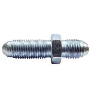 3/8&quot; UNF Bulkhead Convex Fitting Male-Male - Zinc Plated