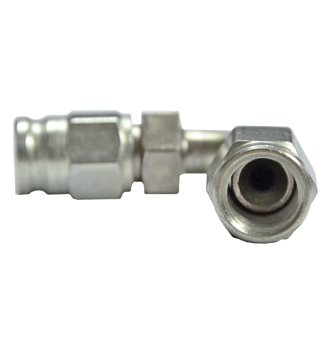 M10x1mm 90 Degree Female for AN-3 (3mm) - Zinc Plated