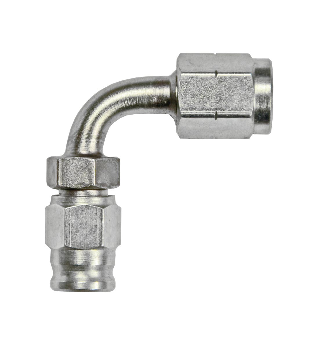 M10x1mm 90 Degree Female for AN-3 (3mm) - Zinc Plated
