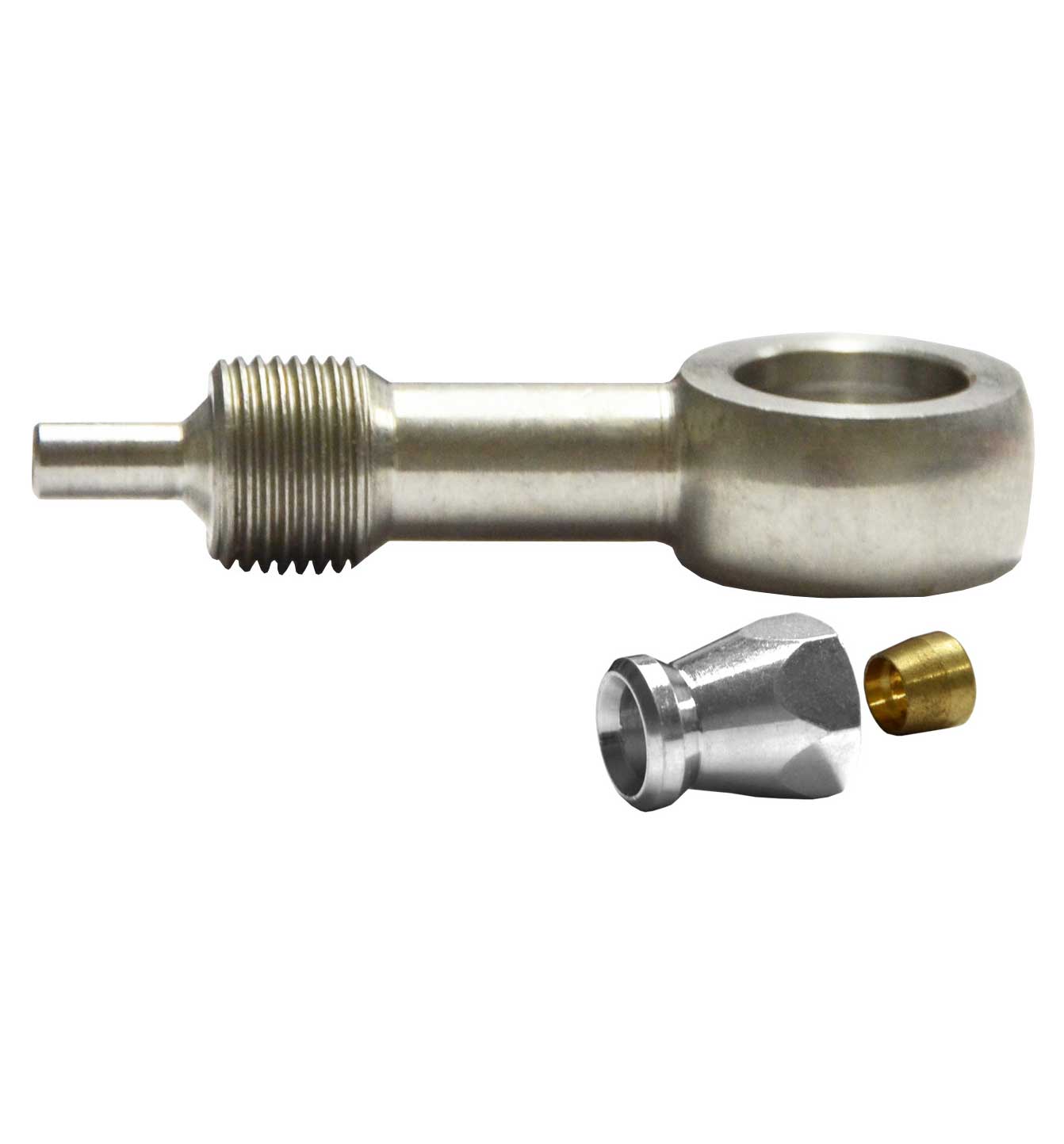 7/16" Banjo Fitting for AN-3 (3/16") - Straight Zinc Plated