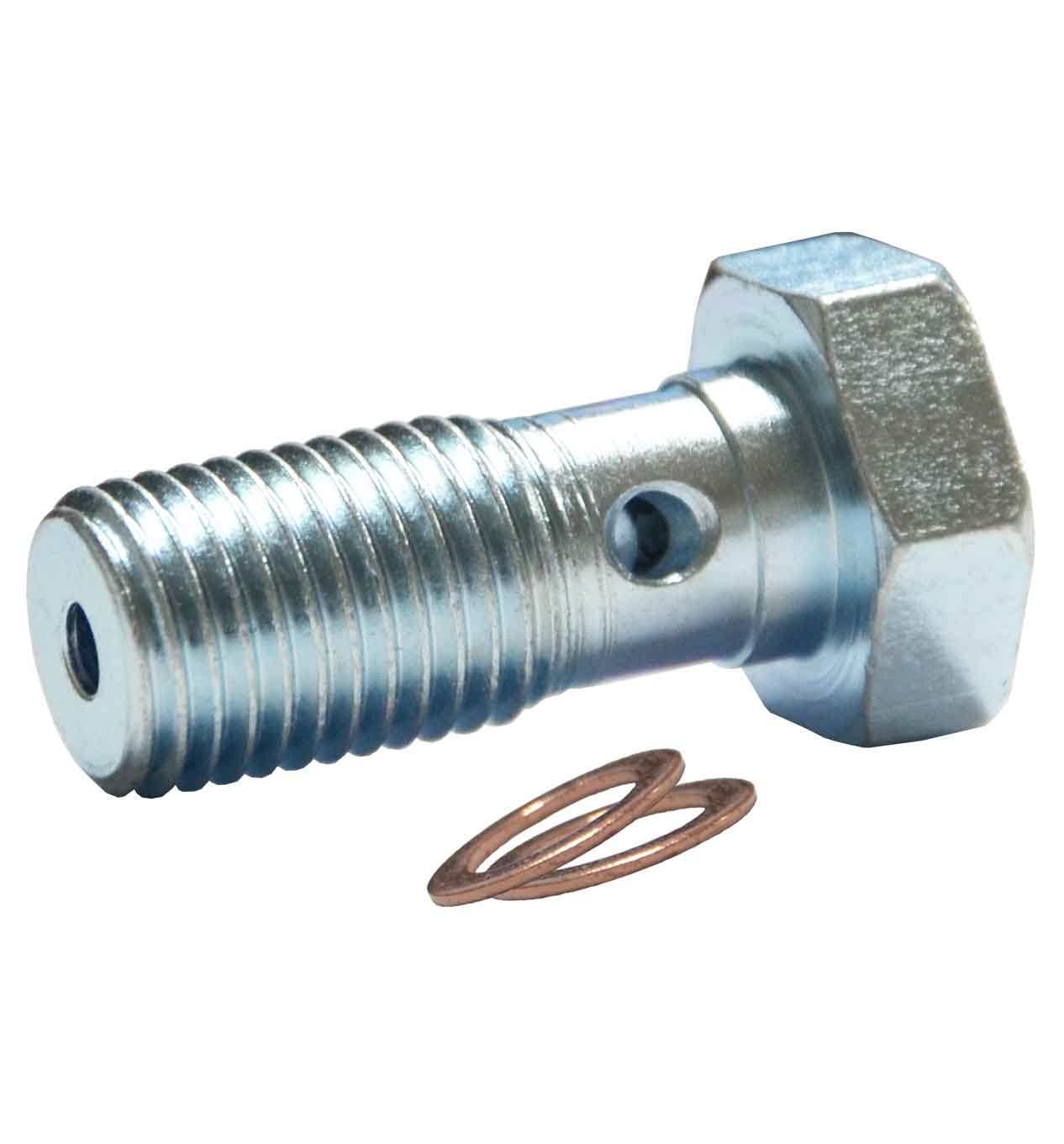 Buy 7/16" UNF Banjo Bolt (Flat Bottom) + 2x Copper Crush Washers