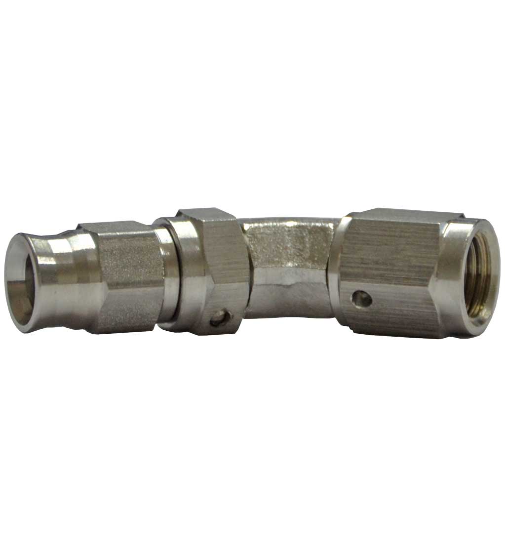 3/8" UNF 45 Degree Female for AN-3 (3mm) - Stainless Steel