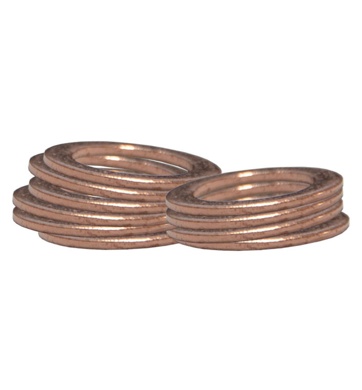 Buy Pack of 10 Copper Crush Washers for M11 & 7/16" UNF Banjo Fittings