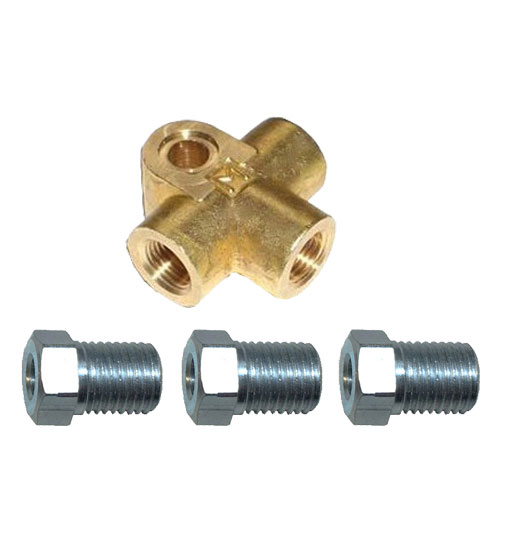 M10 x 1mm T-Piece with Brake Nuts