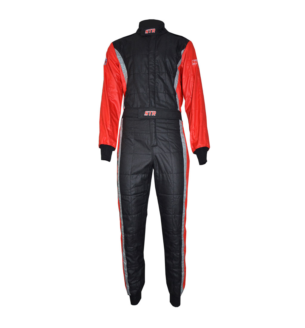 STR 'Club' Race Suit - Black/Red/Grey