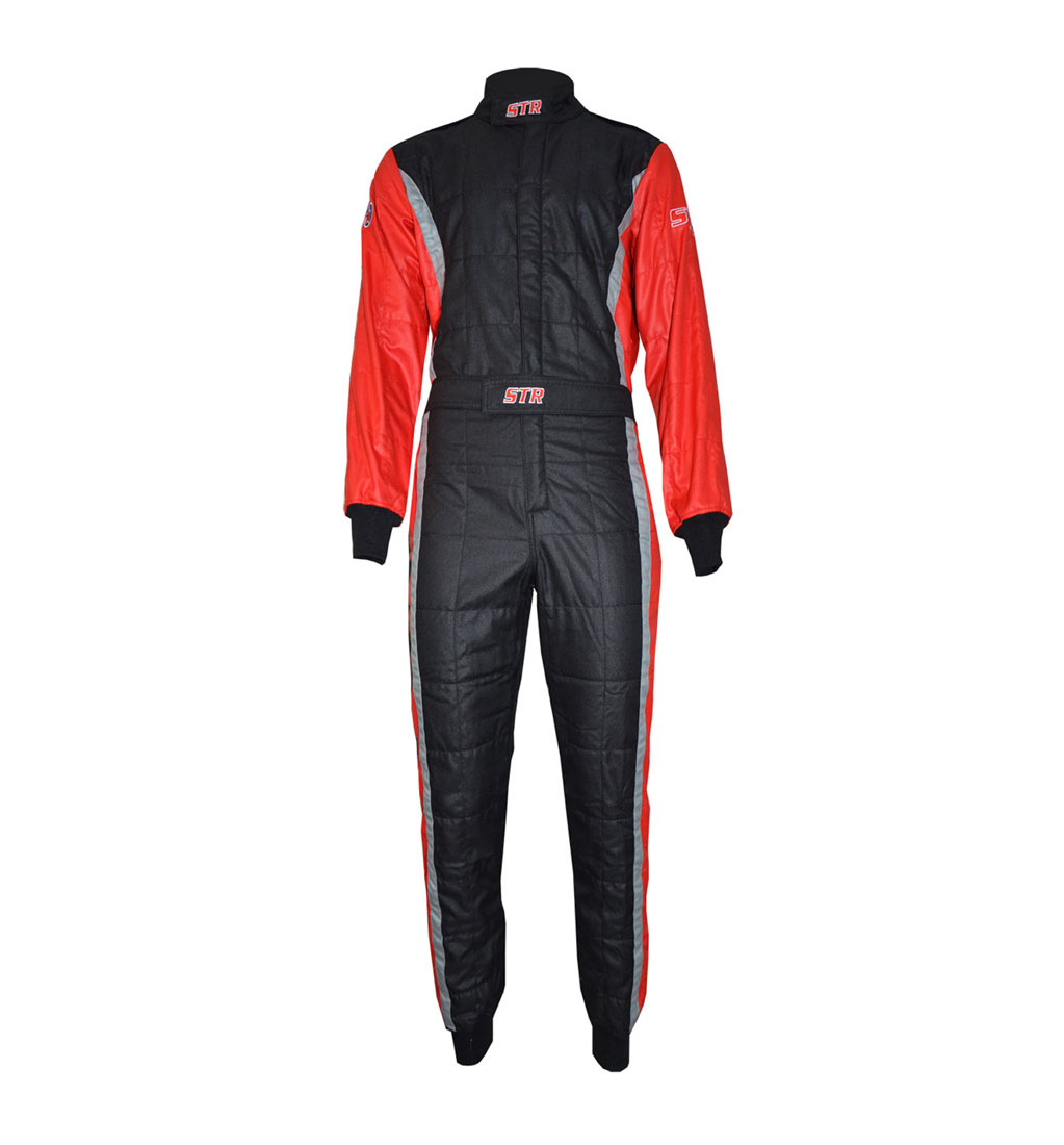 STR Youth 'Club' Race Suit - Black/Red/Grey