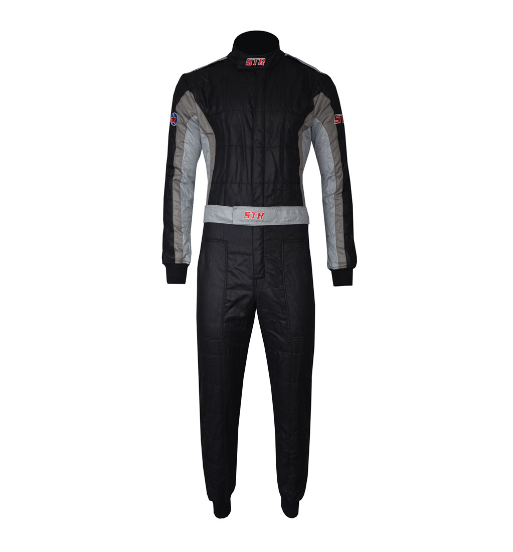 STR 'Club' Race Suit - Black/Grey/Silver