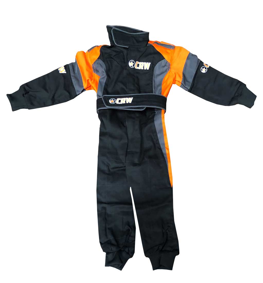 Kids Podium Pit Crew Suit - Black/Grey/Orange