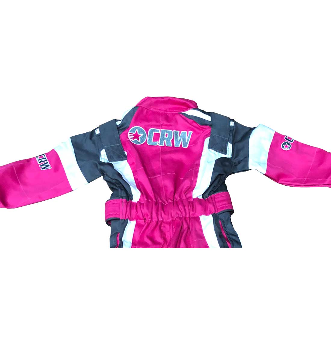 Kids Podium Pit Crew Suit - Pink/White/Grey