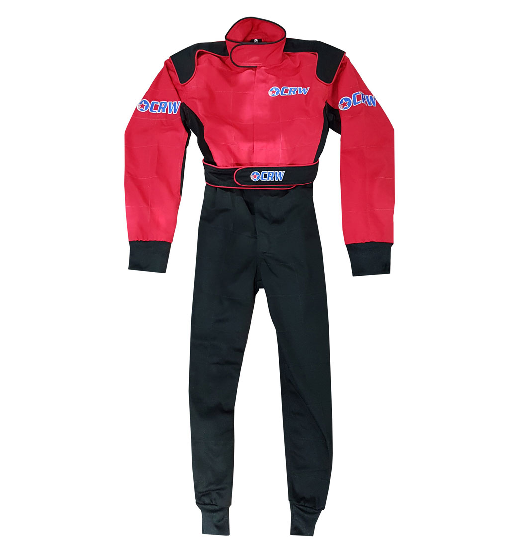 CRW Kids Pit Crew Suit | Black & Red | Age 1