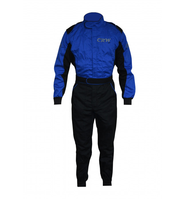 CRW 'Junior Pit Crew' Suit Black/Blue 2XS