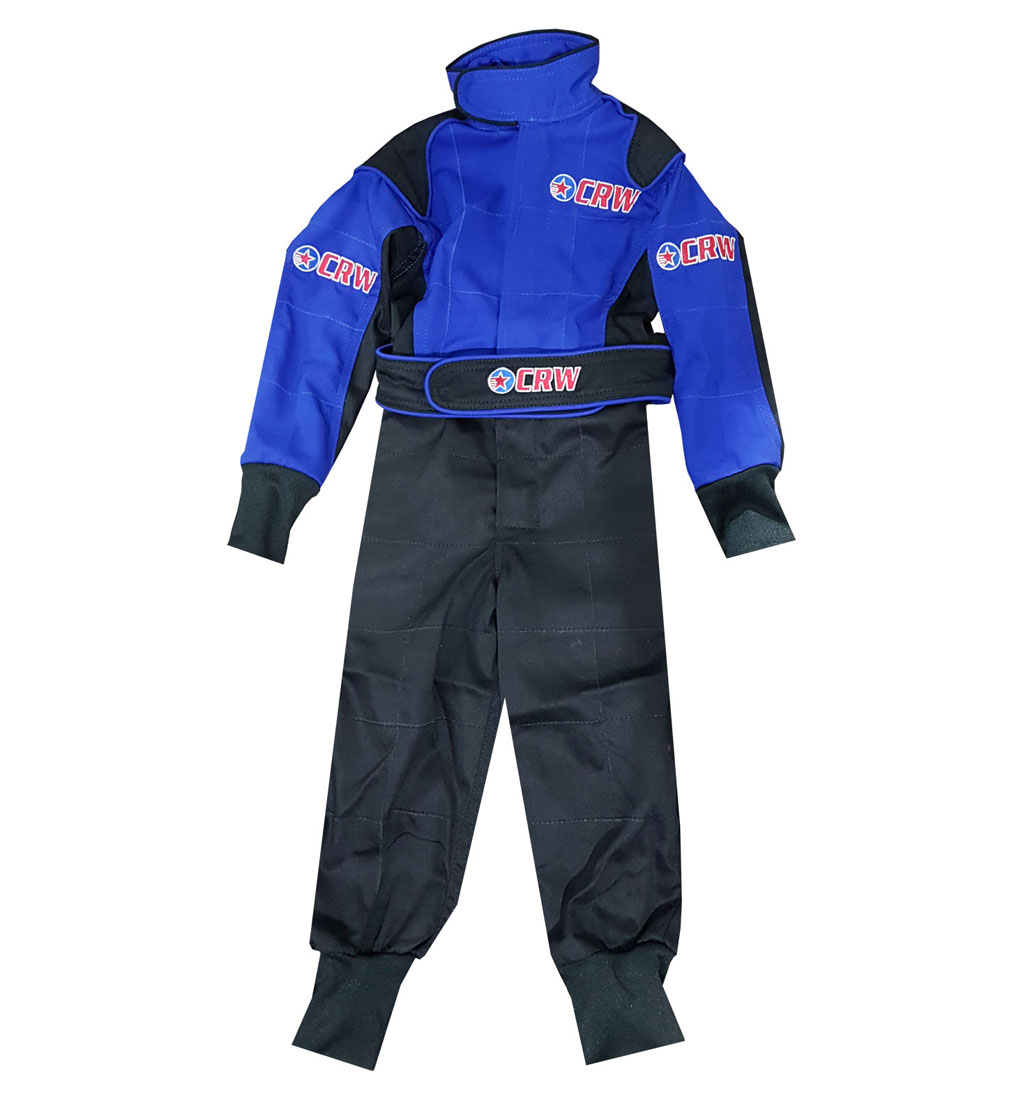 CRW Kids Pit Crew Suit | Black & Blue | Age 4