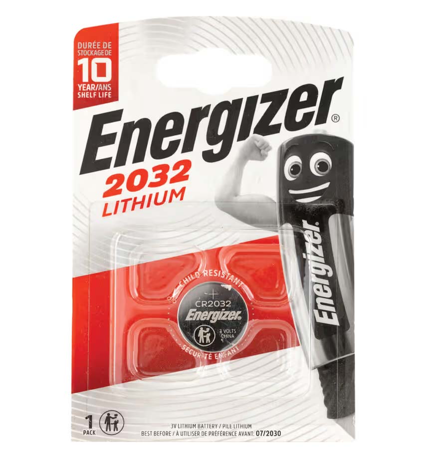 Energizer Lithium CR2032 Button Battery - 3V